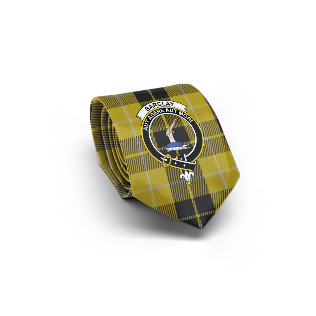 Barclay Dress Tartan Classic Necktie with Family Crest - Tartan Vibes Clothing