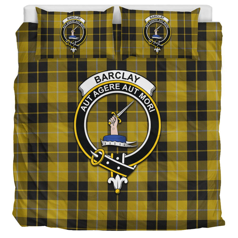 Barclay Dress Tartan Bedding Set with Family Crest UK Bedding Set UK Super King 104*94 inch - Tartan Vibes Clothing