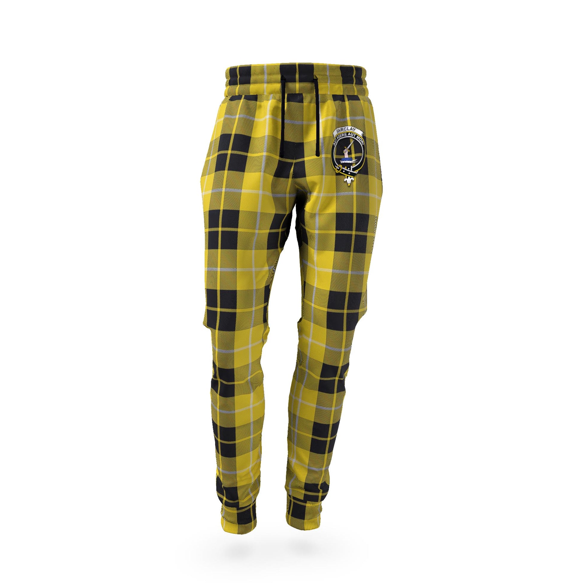 Barclay Dress Tartan Joggers Pants with Family Crest - Tartan Vibes Clothing