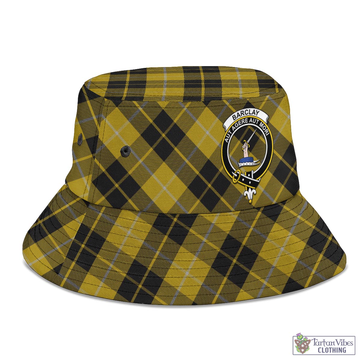 Tartan Vibes Clothing Barclay Dress Tartan Bucket Hat with Family Crest