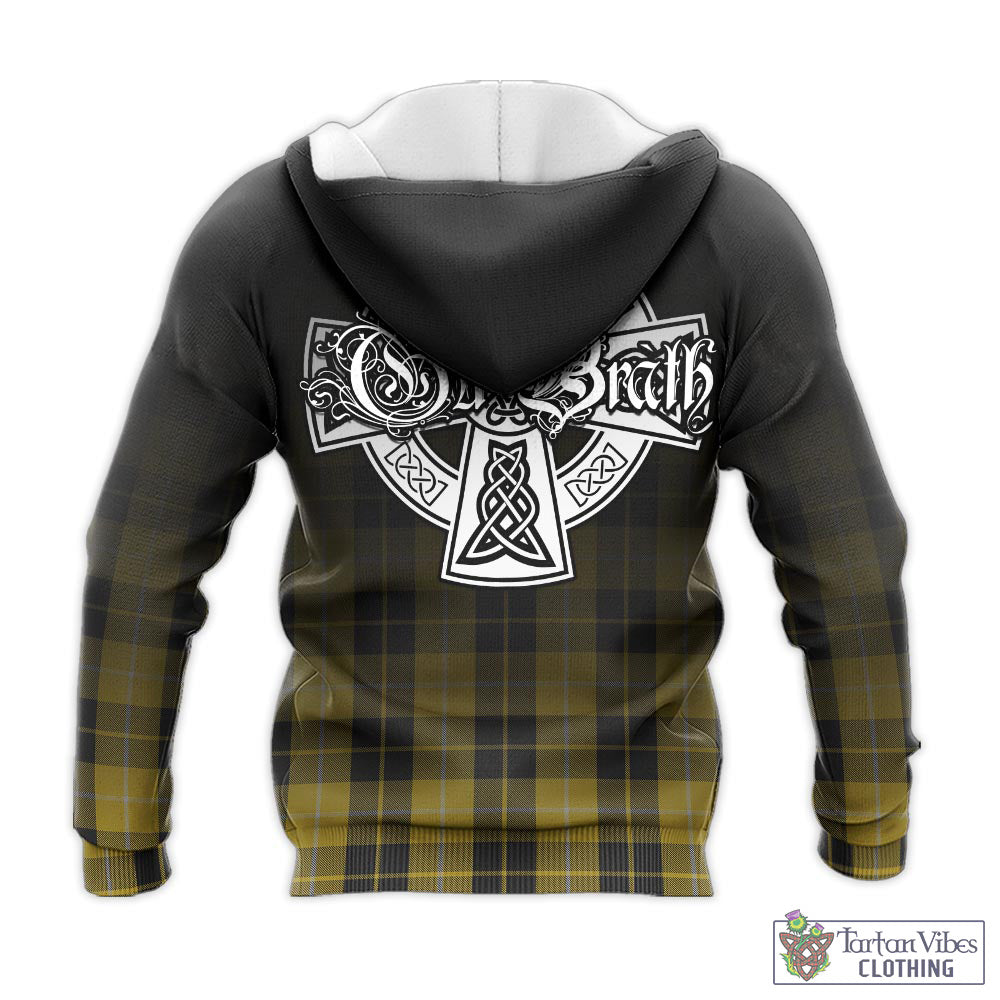 Tartan Vibes Clothing Barclay Dress Tartan Knitted Hoodie Featuring Alba Gu Brath Family Crest Celtic Inspired