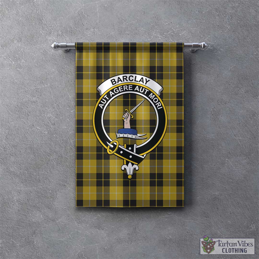 Tartan Vibes Clothing Barclay Dress Tartan Gonfalon, Tartan Banner with Family Crest