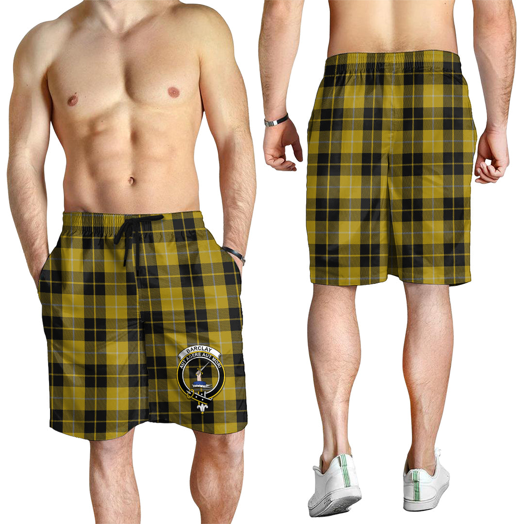 Barclay Dress Tartan Mens Shorts with Family Crest - Tartanvibesclothing