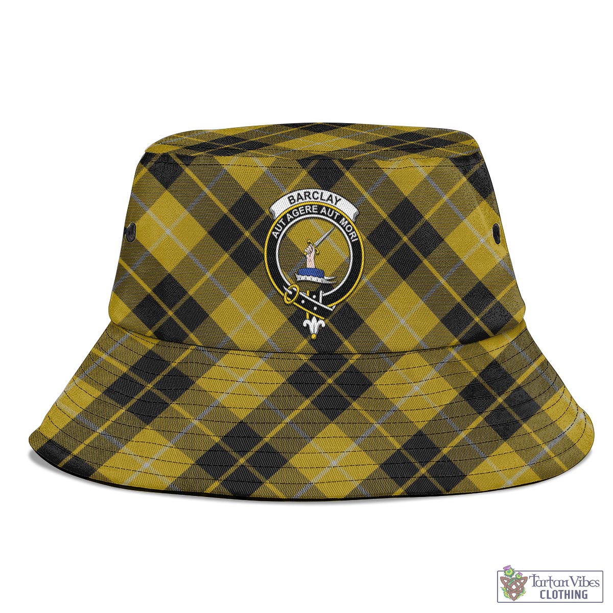 Tartan Vibes Clothing Barclay Dress Tartan Bucket Hat with Family Crest