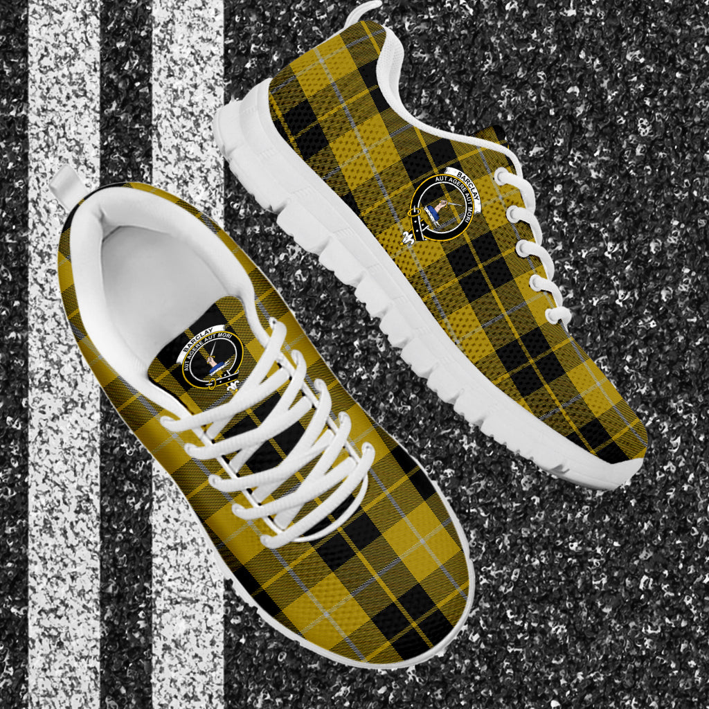 Barclay Dress Tartan Sneakers with Family Crest - Tartan Vibes Clothing