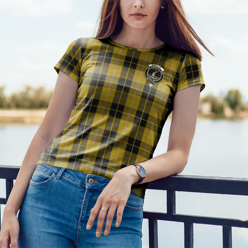 Barclay Dress Tartan T-Shirt with Family Crest - Tartan Vibes Clothing