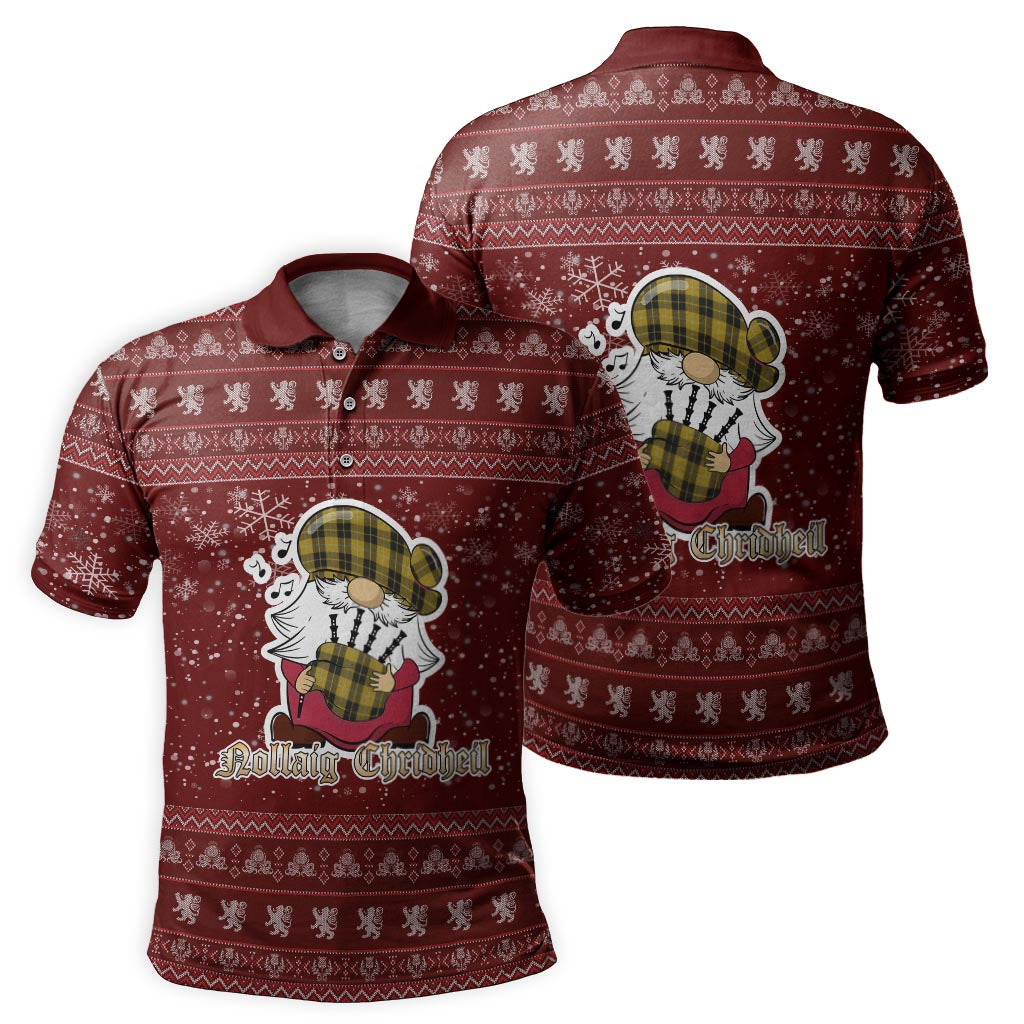 Barclay Dress Clan Christmas Family Polo Shirt with Funny Gnome Playing Bagpipes - Tartanvibesclothing