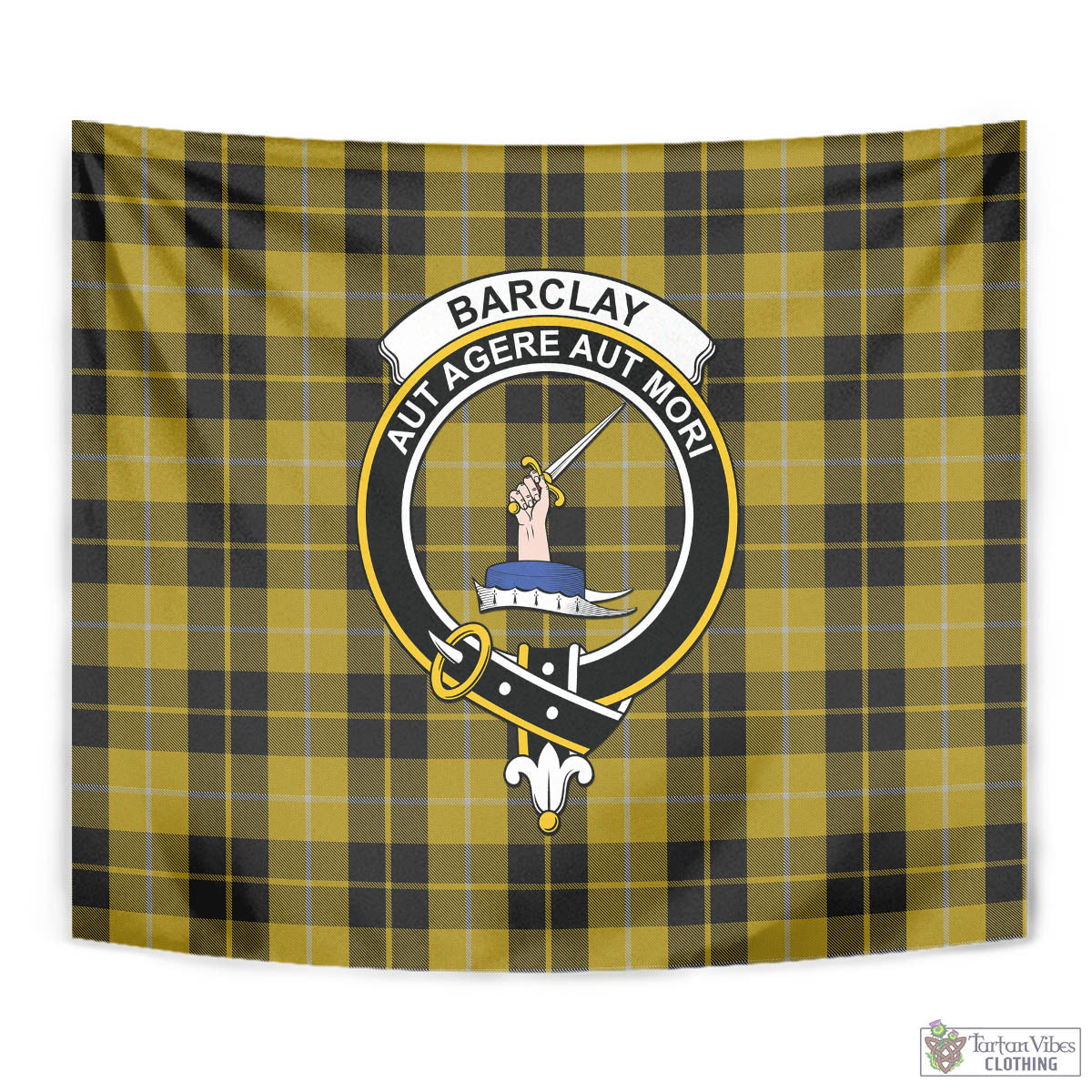 Tartan Vibes Clothing Barclay Dress Tartan Tapestry Wall Hanging and Home Decor for Room with Family Crest