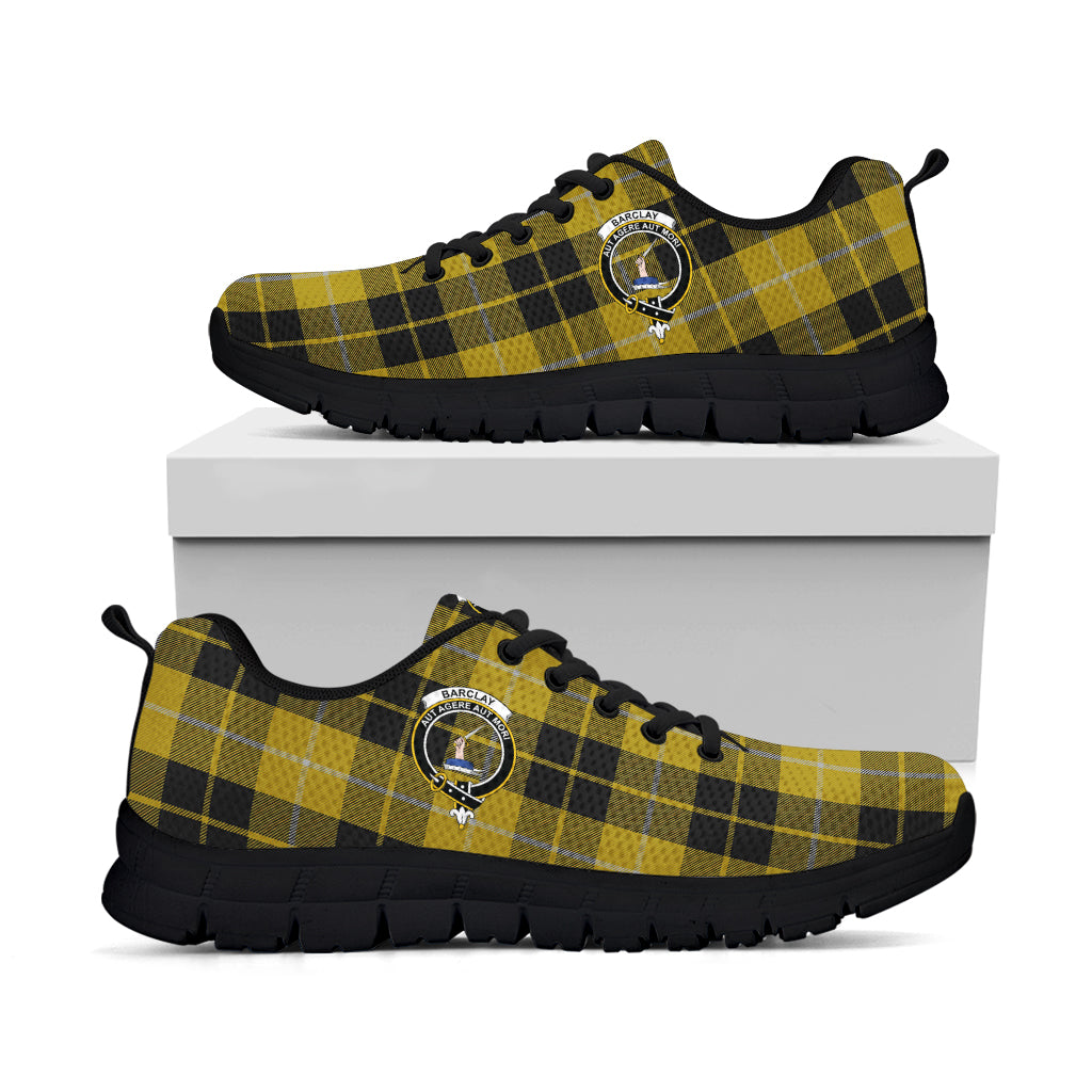 Barclay Dress Tartan Sneakers with Family Crest - Tartan Vibes Clothing