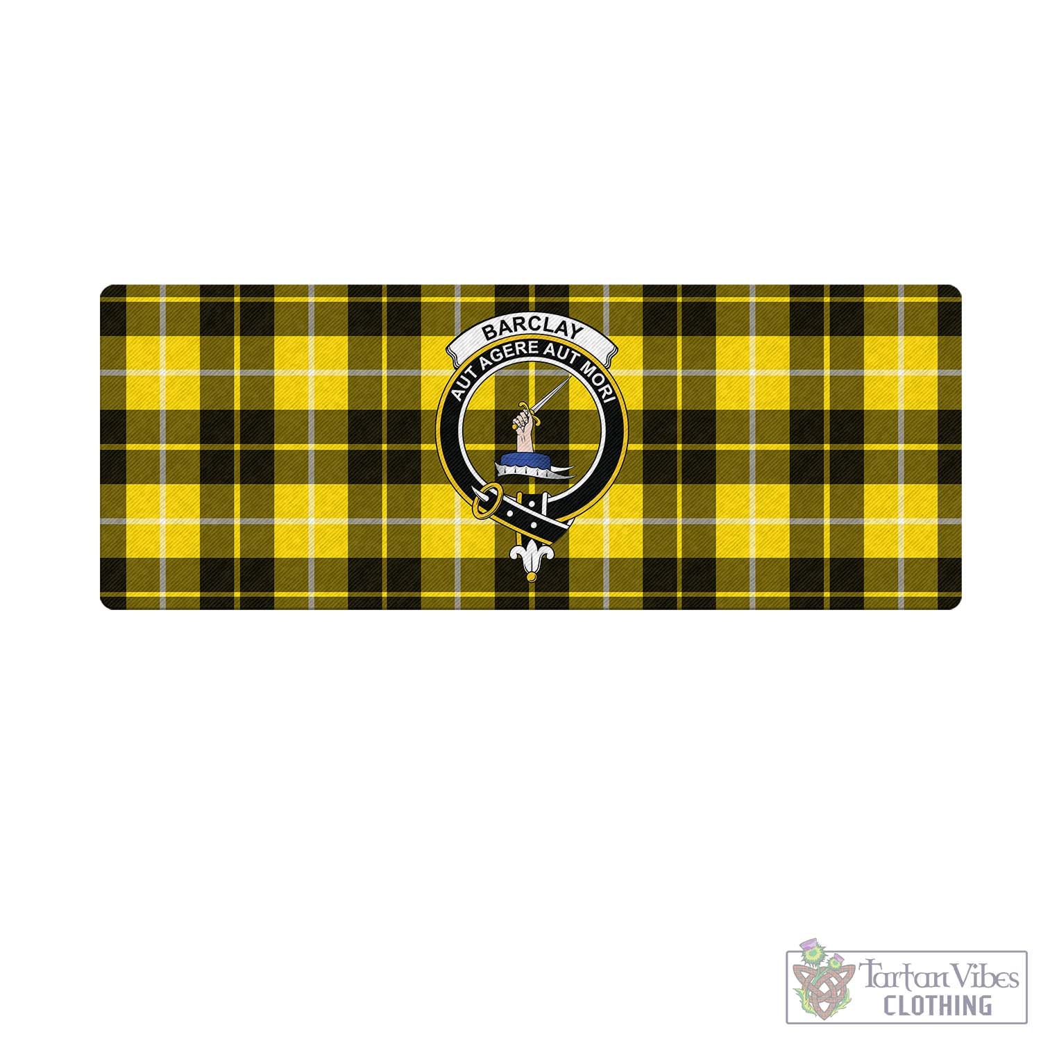 Tartan Vibes Clothing Barclay Dress Modern Tartan Mouse Pad with Family Crest