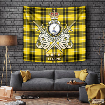 Barclay Dress Modern Tartan Tapestry with Clan Crest and the Golden Sword of Courageous Legacy