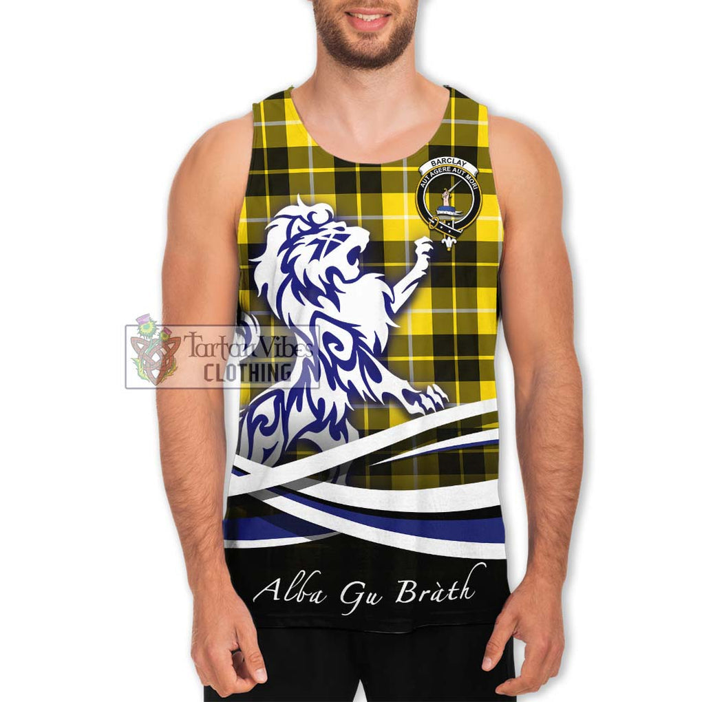 Barclay Dress Modern Tartan Men's Tank Top with Alba Gu Brath Regal Lion Emblem Men - Tartanvibesclothing Shop