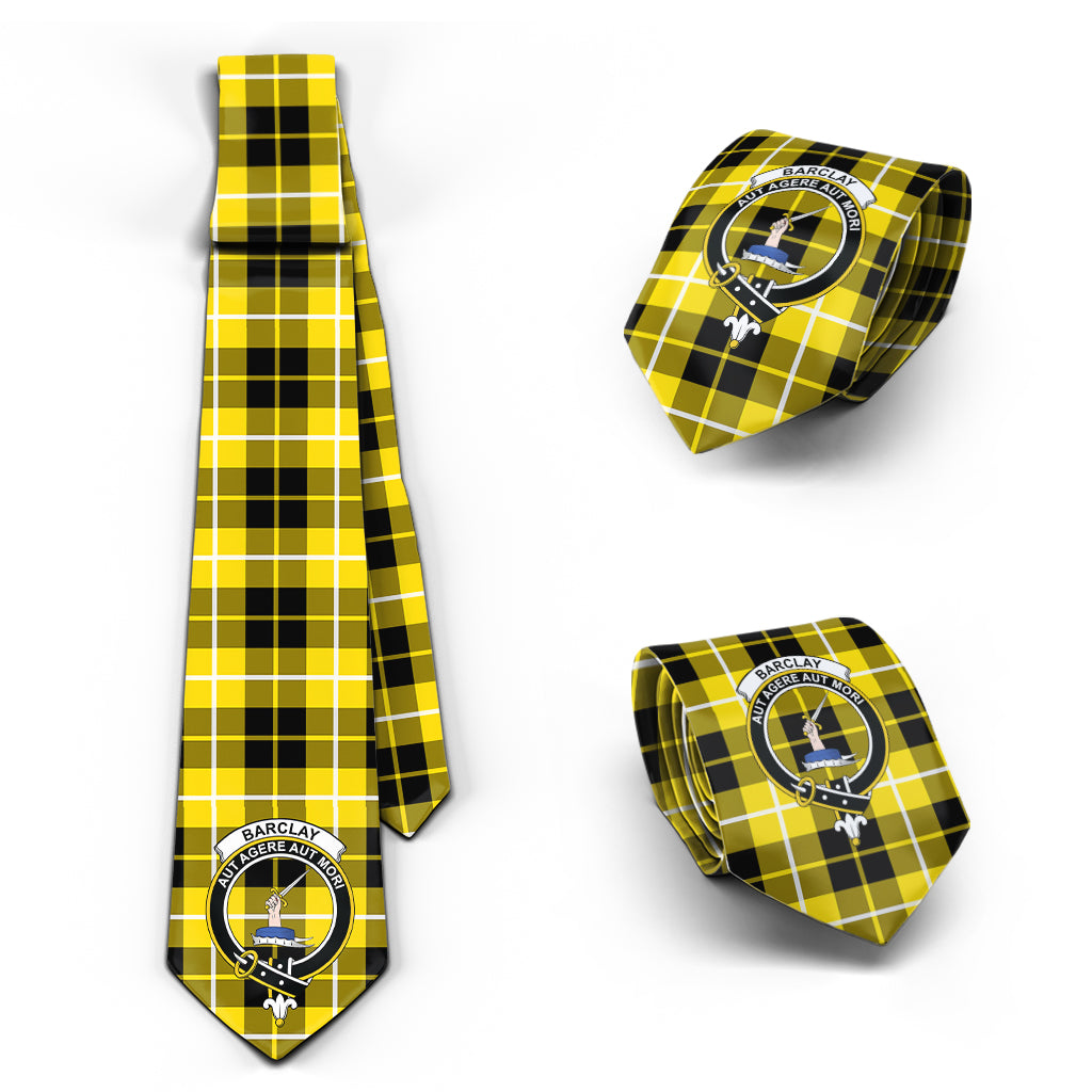 Barclay Dress Modern Tartan Classic Necktie with Family Crest Necktie One Size - Tartan Vibes Clothing