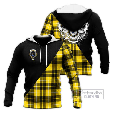 Barclay Dress Modern Tartan Knitted Hoodie with Family Crest and Military Logo Style