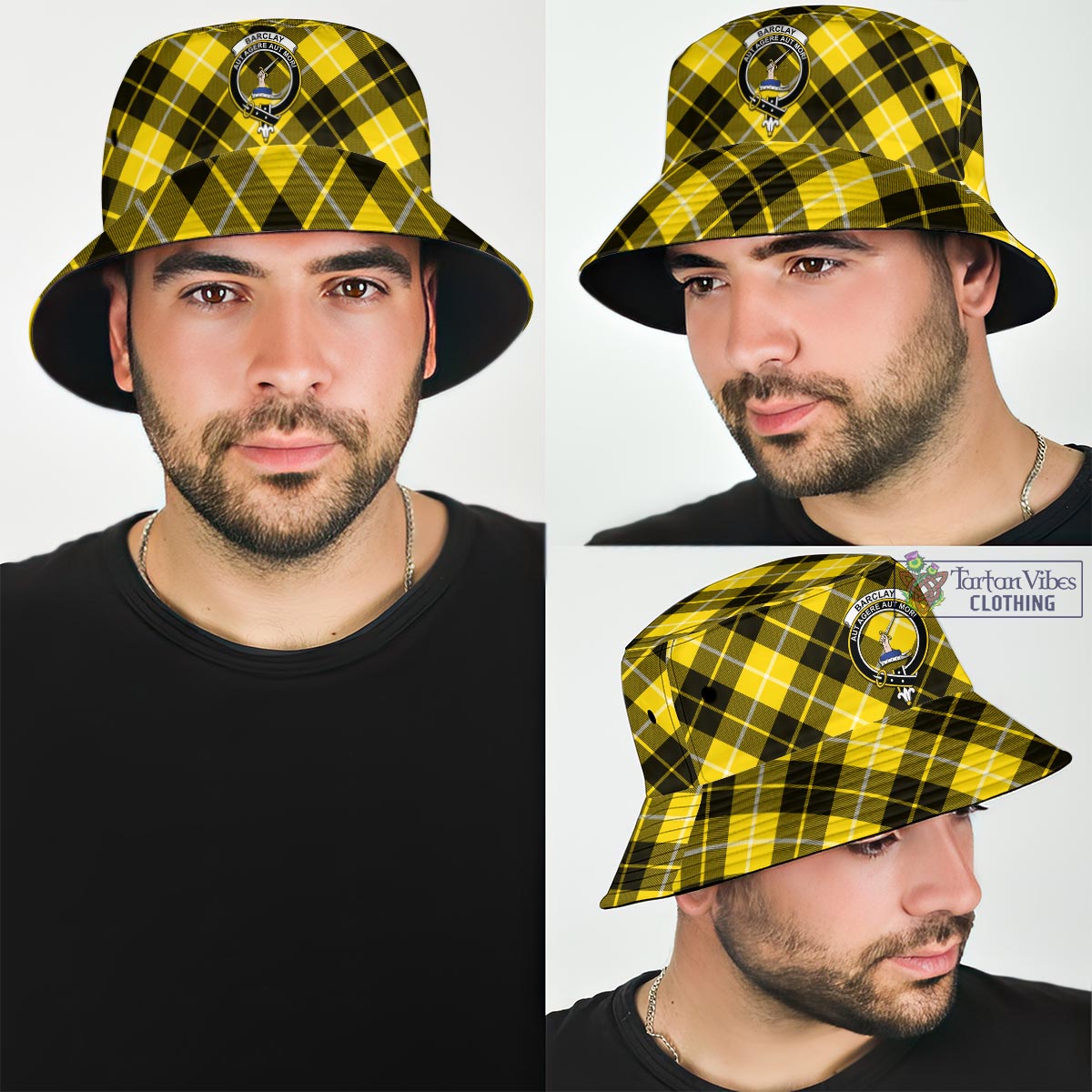 Tartan Vibes Clothing Barclay Dress Modern Tartan Bucket Hat with Family Crest