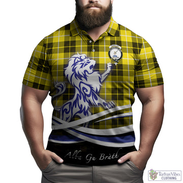 Barclay Dress Modern Tartan Polo Shirt with Alba Gu Brath Regal Lion Emblem