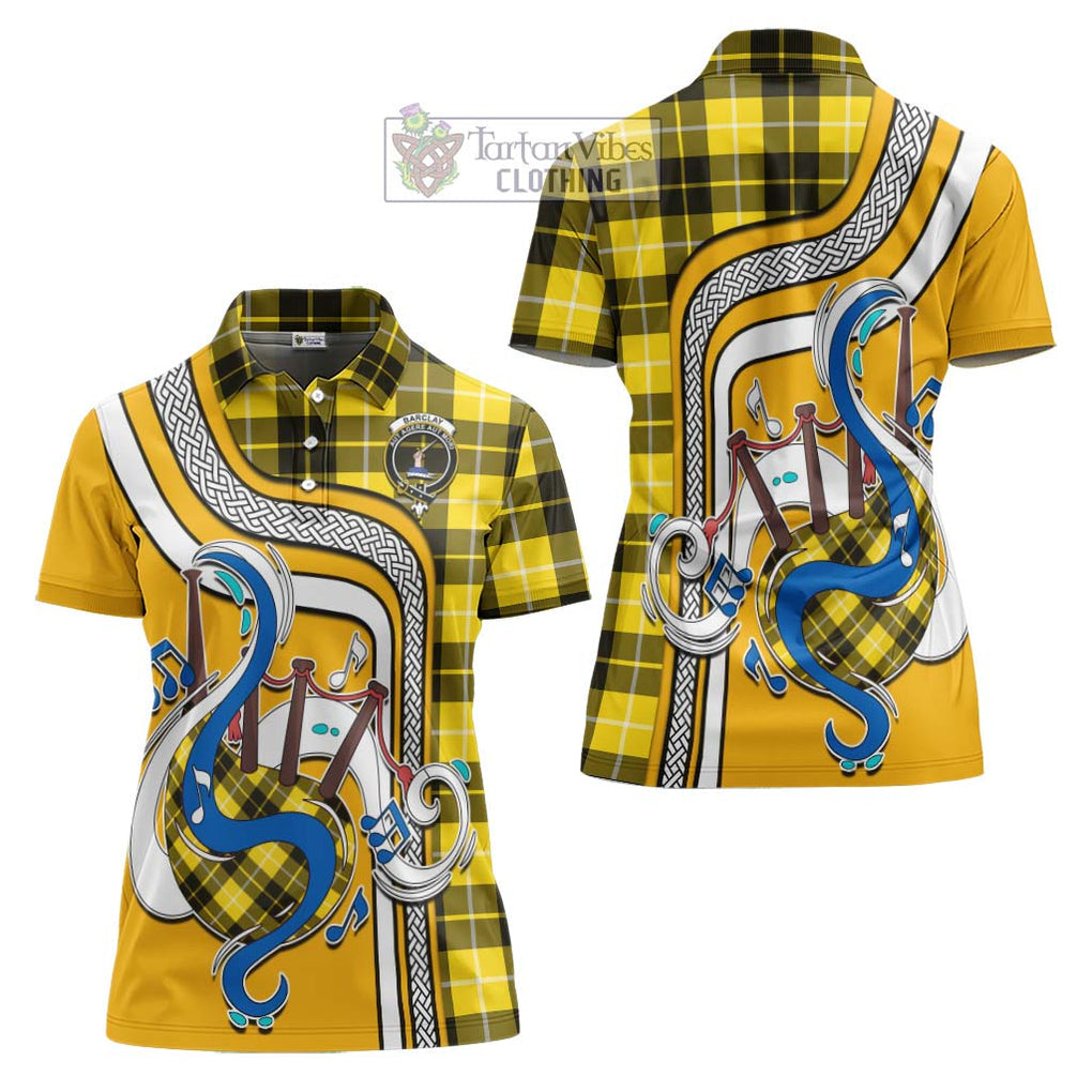 Barclay Dress Modern Tartan Women's Polo Shirt with Epic Bagpipe Style Women - Tartanvibesclothing Shop