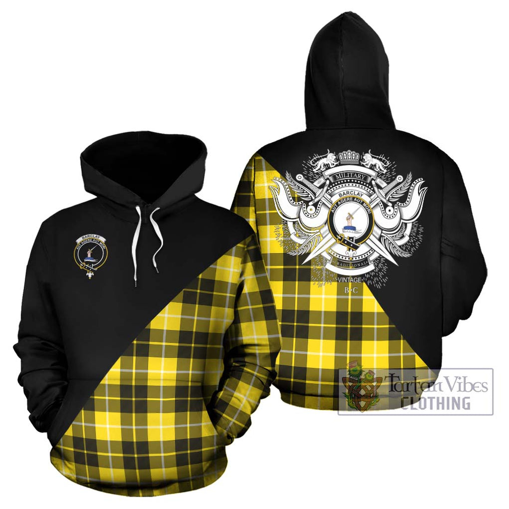 Barclay Dress Modern Tartan Hoodie with Family Crest and Military Logo Style Zip Hoodie - Tartanvibesclothing Shop