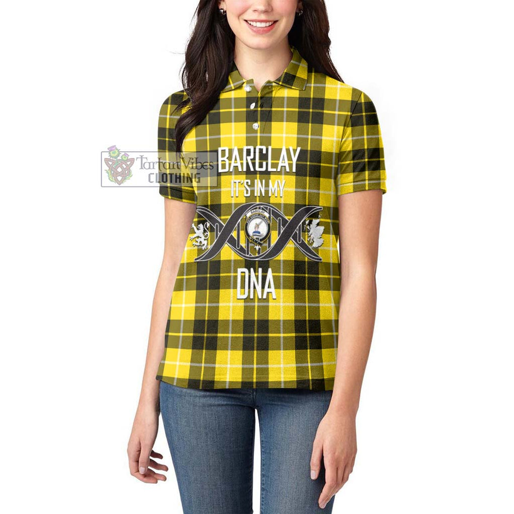 Barclay Dress Modern Tartan Women's Polo Shirt with Family Crest DNA In Me Style Women - Tartanvibesclothing Shop