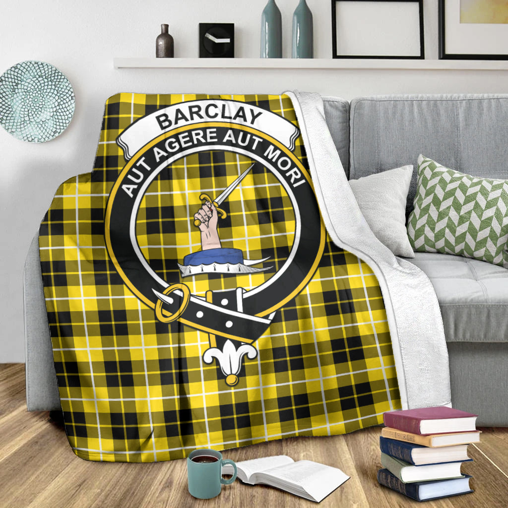 Barclay Dress Modern Tartan Blanket with Family Crest - Tartanvibesclothing