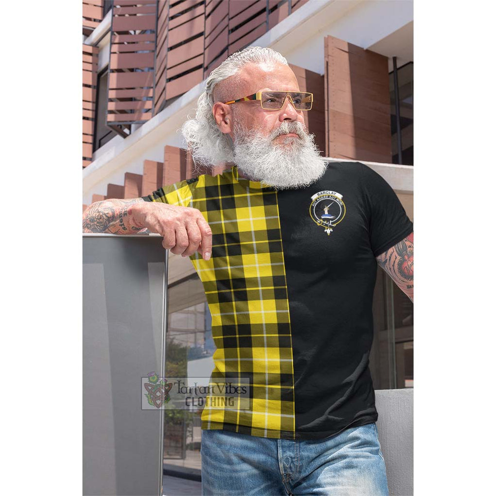 Tartan Vibes Clothing Barclay Dress Modern Tartan Cotton T-shirt with Family Crest and Half Of Me Style