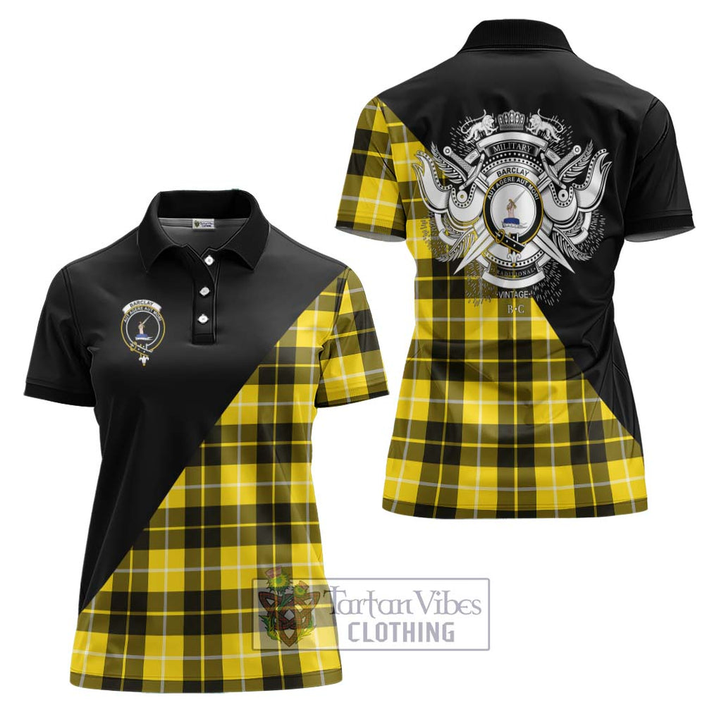 Barclay Dress Modern Tartan Women's Polo Shirt with Family Crest and Military Logo Style Women - Tartanvibesclothing Shop