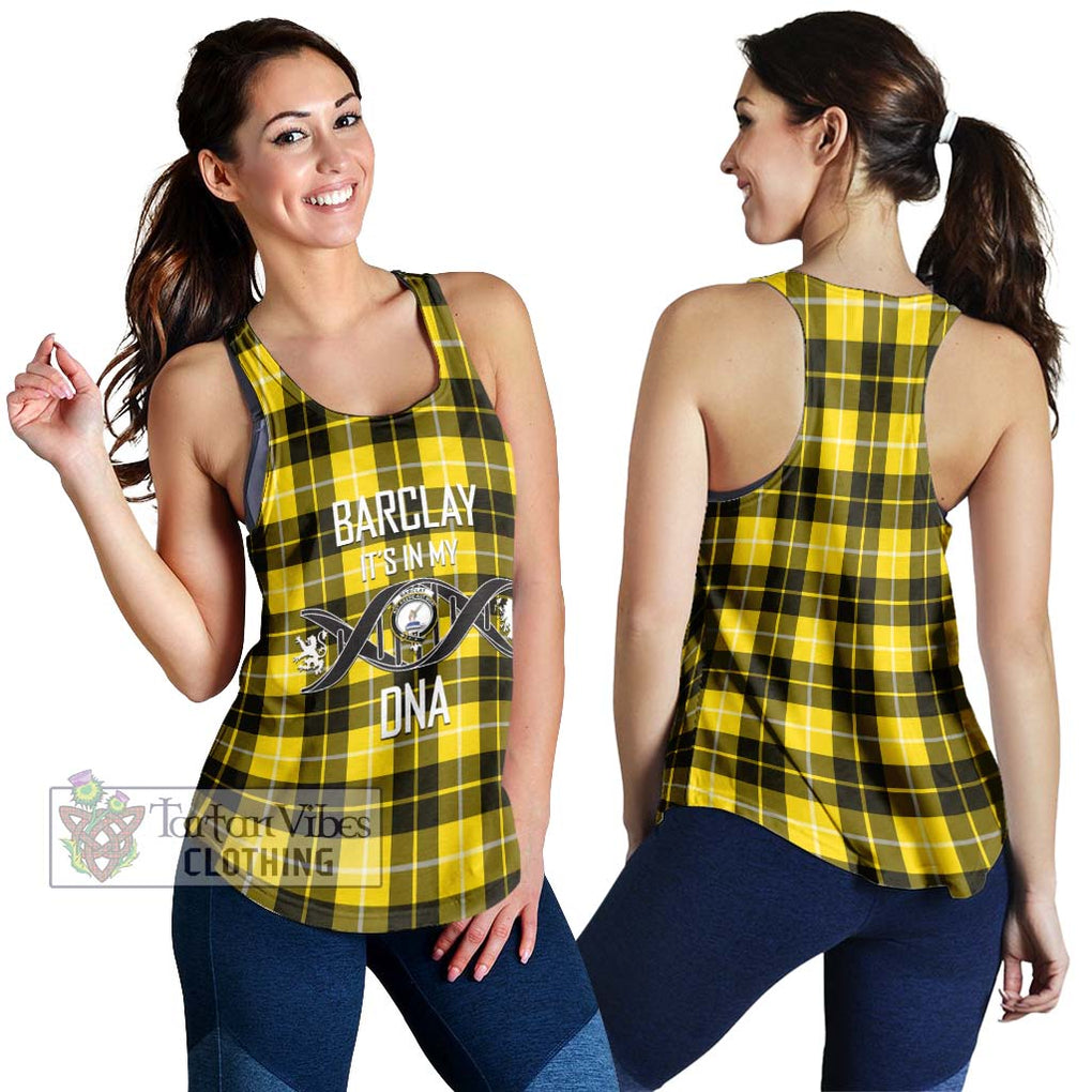 Barclay Dress Modern Tartan Women's Racerback Tanks with Family Crest DNA In Me Style 4XL - Tartanvibesclothing Shop