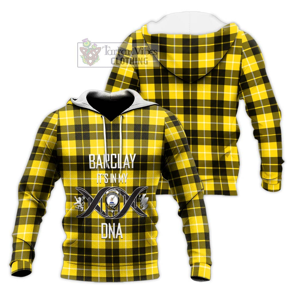 Barclay Dress Modern Tartan Knitted Hoodie with Family Crest DNA In Me Style Unisex Knitted Pullover Hoodie - Tartanvibesclothing Shop