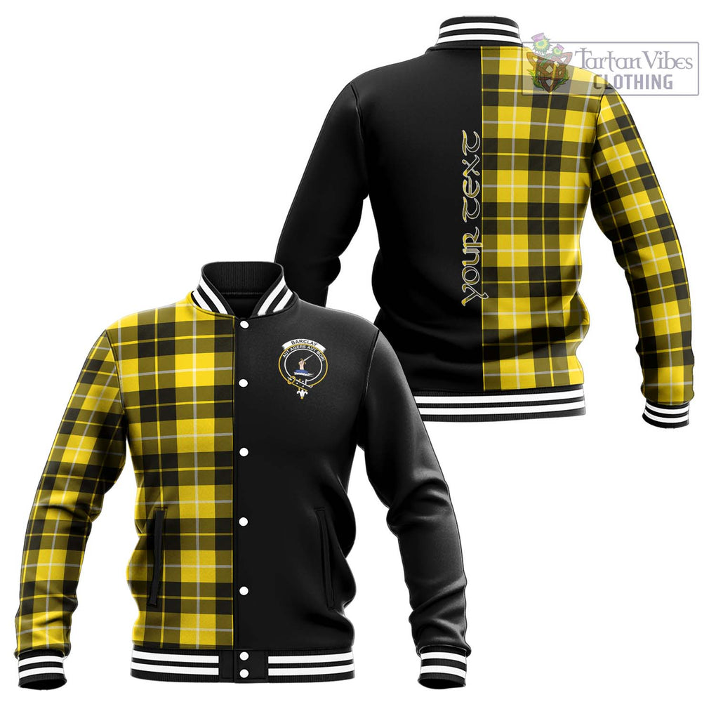 Barclay Dress Modern Tartan Baseball Jacket with Family Crest and Half Of Me Style Unisex - Tartanvibesclothing Shop