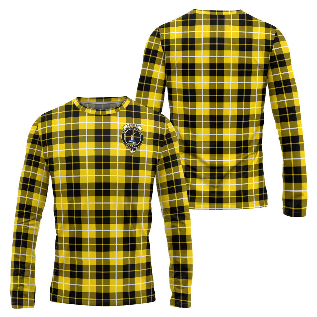 Barclay Dress Modern Tartan Long Sleeve T-Shirt with Family Crest Unisex - Tartanvibesclothing