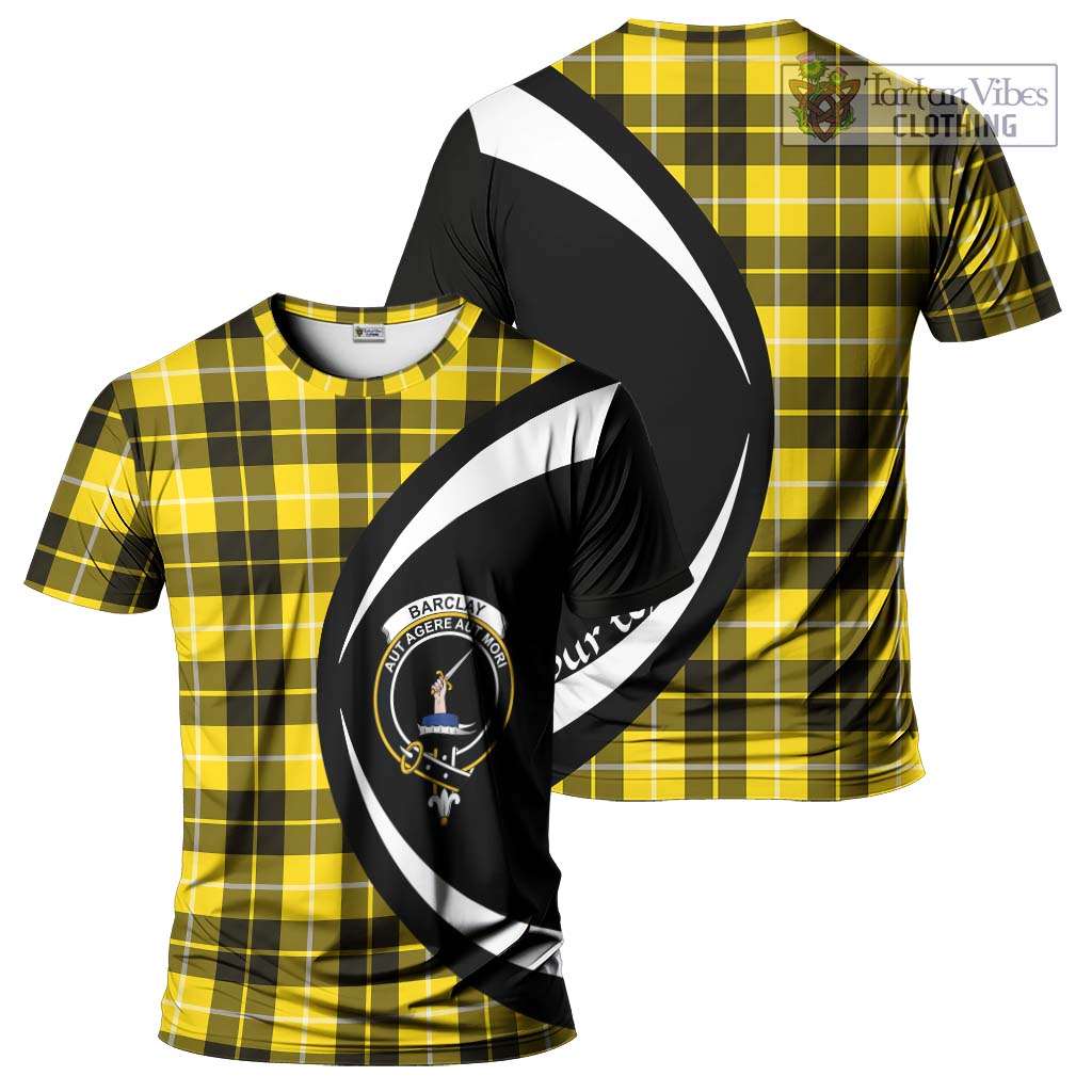 Tartan Vibes Clothing Barclay Dress Modern Tartan T-Shirt with Family Crest Circle Style