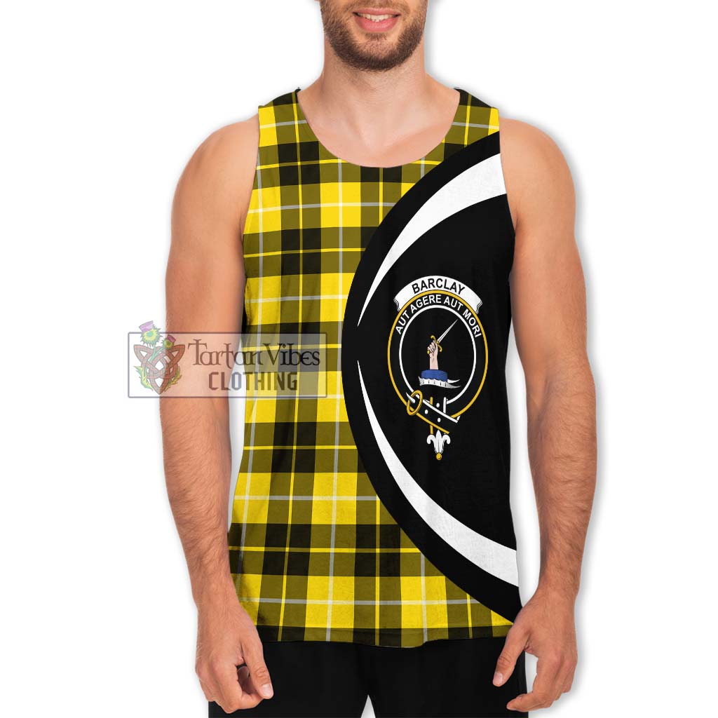 Barclay Dress Modern Tartan Men's Tank Top with Family Crest Circle Style Men - Tartan Vibes Clothing