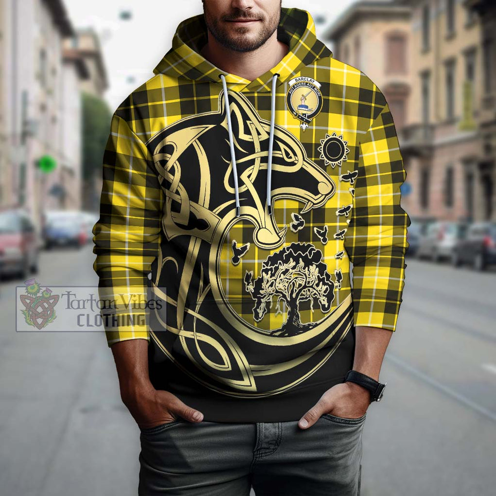 Barclay Dress Modern Tartan Hoodie with Family Crest Celtic Wolf Style Zip Hoodie - Tartan Vibes Clothing