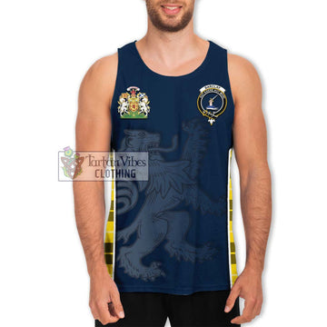 Barclay Dress Modern Tartan Men's Tank Top with Family Crest and Lion Rampant Vibes Sport Style