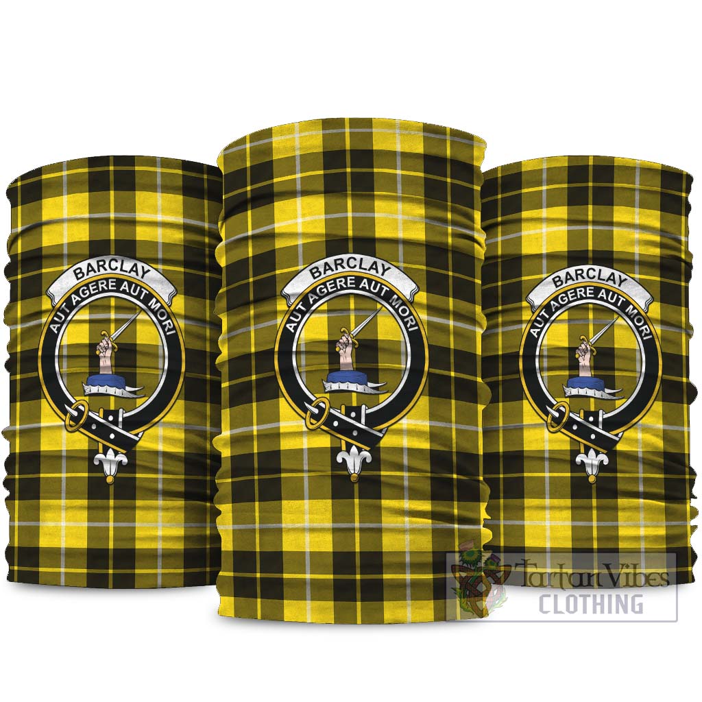 Barclay Dress Modern Tartan Neck Gaiters, Tartan Bandanas, Tartan Head Band with Family Crest