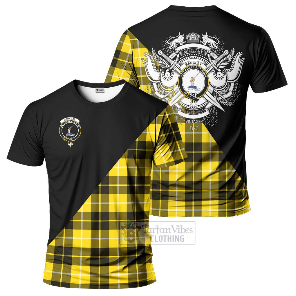 Barclay Dress Modern Tartan T-Shirt with Family Crest and Military Logo Style Kid's Shirt - Tartanvibesclothing Shop