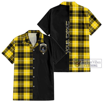 Barclay Dress Modern Tartan Short Sleeve Button Shirt with Family Crest and Half Of Me Style