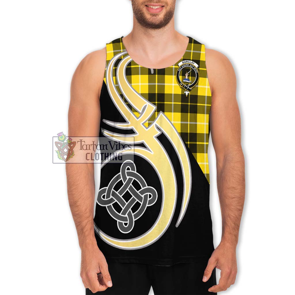 Barclay Dress Modern Tartan Men's Tank Top with Family Crest and Celtic Symbol Style Men - Tartan Vibes Clothing