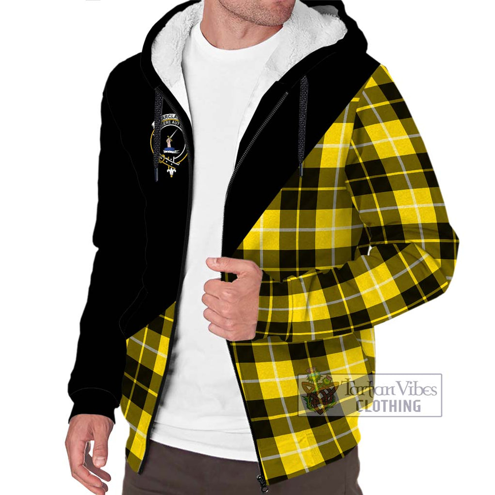 Barclay Dress Modern Tartan Sherpa Hoodie with Family Crest and Military Logo Style Unisex S - Tartanvibesclothing Shop