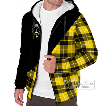 Barclay Dress Modern Tartan Sherpa Hoodie with Family Crest and Military Logo Style