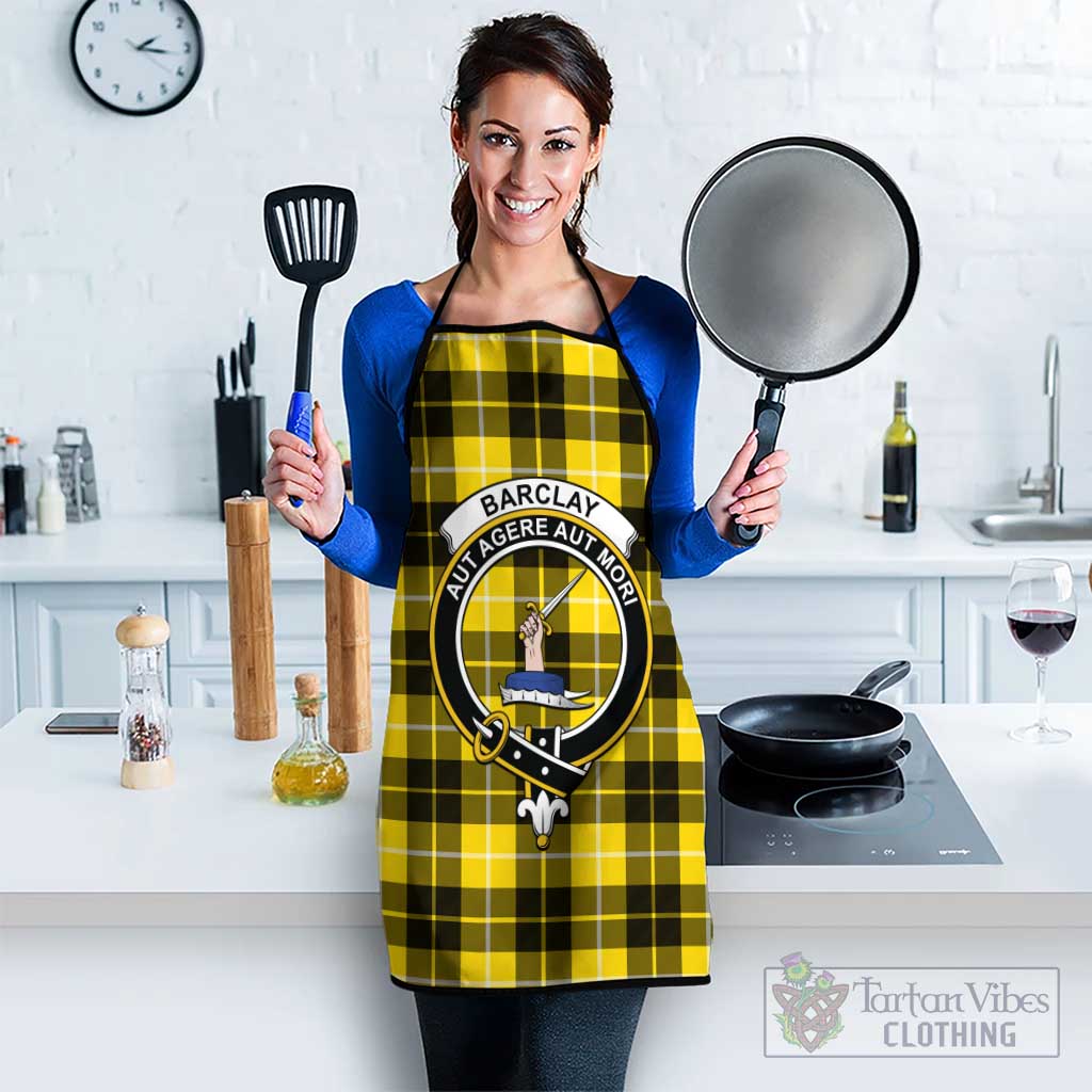 Barclay Dress Modern Tartan Apron with Family Crest Black S 38x47 cm - Tartan Vibes Clothing