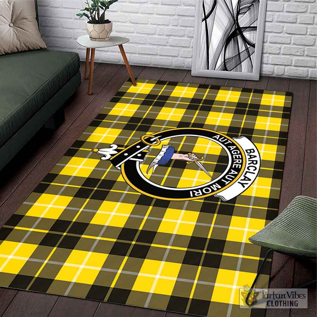 Tartan Vibes Clothing Barclay Dress Modern Tartan Area Rug with Family Crest