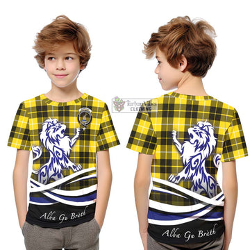 Barclay Dress Modern Tartan Kid T-Shirt with Alba Gu Brath Regal Lion Emblem