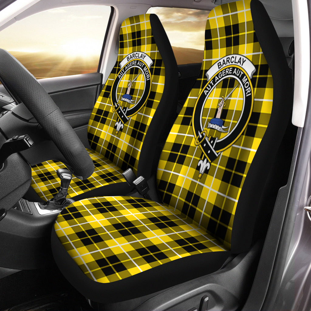 Barclay Dress Modern Tartan Car Seat Cover with Family Crest One Size - Tartanvibesclothing