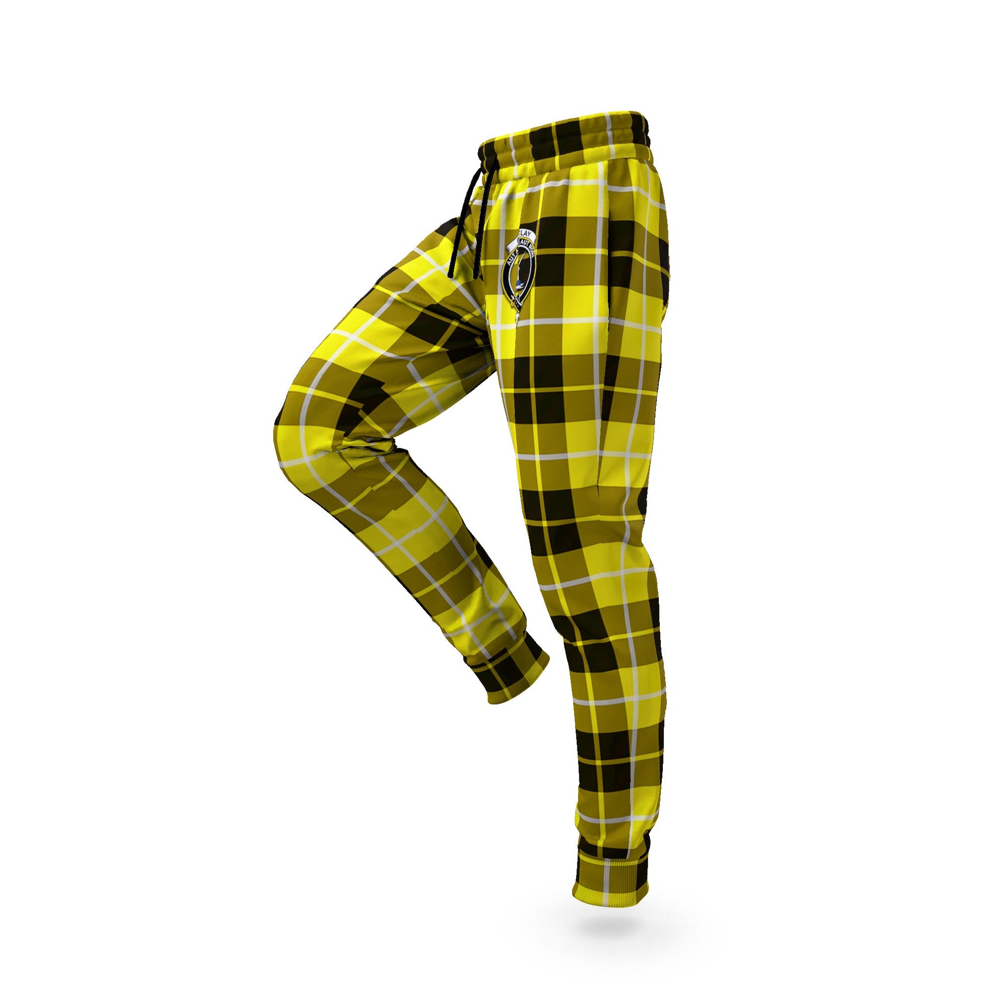 Barclay Dress Modern Tartan Joggers Pants with Family Crest S - Tartan Vibes Clothing