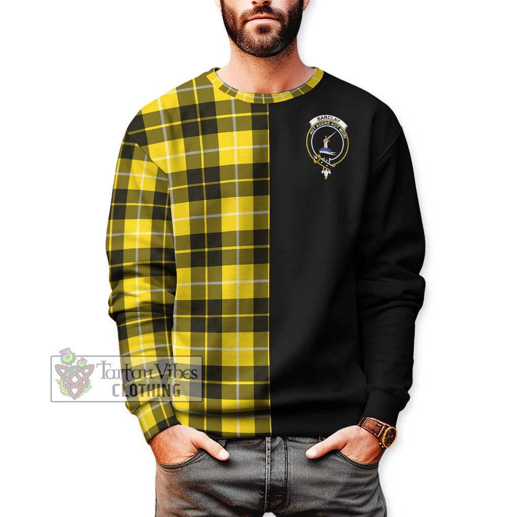 Barclay Dress Modern Tartan Sweatshirt with Family Crest and Half Of Me Style Unisex - Tartanvibesclothing Shop