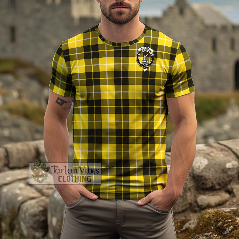 Barclay Dress Modern Tartan Cotton T-Shirt with Family Crest Men's Shirt - Tartanvibesclothing Shop