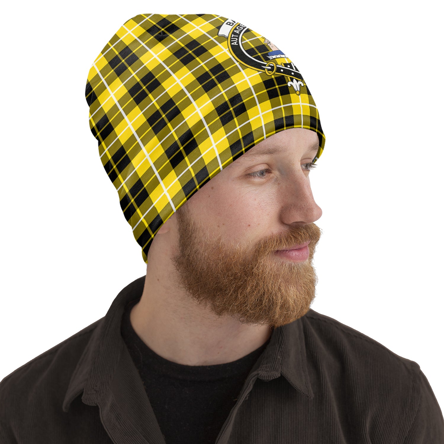 Barclay Dress Modern Tartan Beanies Hat with Family Crest One Size 10.5*10.2 inches - Tartan Vibes Clothing