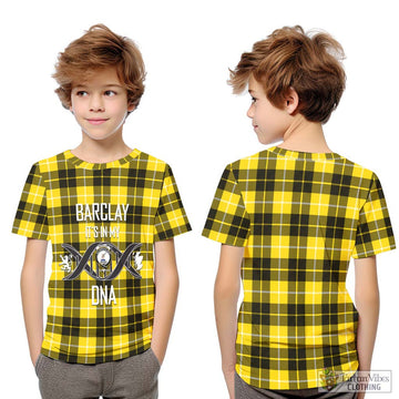 Barclay Dress Modern Tartan Kid T-Shirt with Family Crest DNA In Me Style