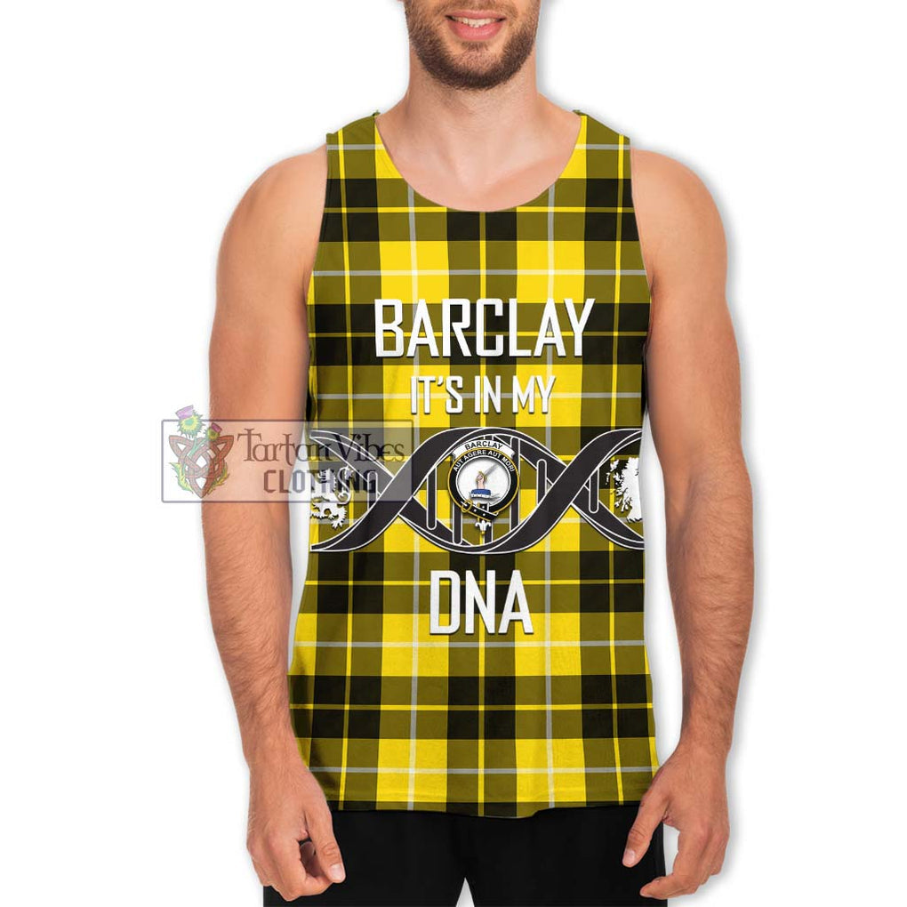 Barclay Dress Modern Tartan Men's Tank Top with Family Crest DNA In Me Style Men - Tartanvibesclothing Shop